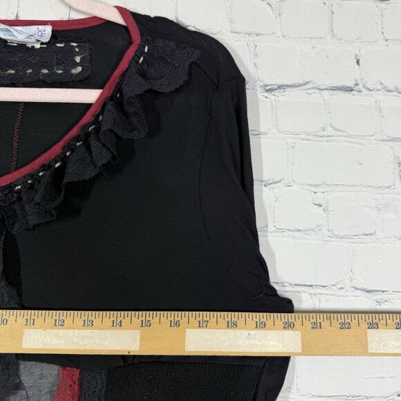 Emma G Babydoll Mini Dress Women Size XL Flowy Gothic Whimsigoth Witchy Vampire - Picture 3 of 12